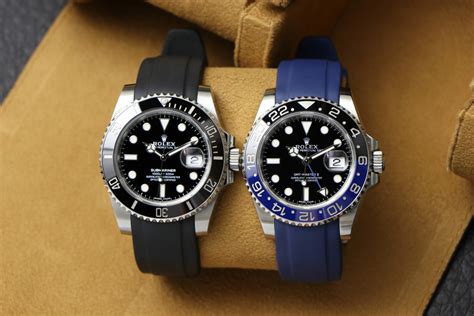 Rolex submariner with rubber strap